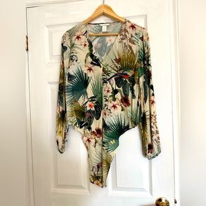 H&M button/tie long sleeve